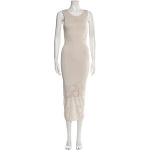Alice + Olivia Cream Sleeveless Dress